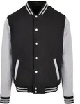 Build Your Brand - Herren Basic College Jacke - Gr&ouml;&szlig;e XS - 5XL - Black/Heather Grey