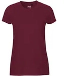 Neutral - Damen Fitted T-Shirt - Organic Fairtrade Cotton O81001" - Bordeaux / XS"