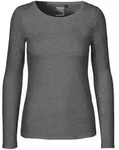 Neutral - Damen Langarmshirt - Organic Fairtrade Cotton O81050" - Dark Heather / XS"
