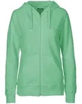 Neutral - Damen Kapuzensweatjacke - Organic Fairtrade Cotton O83301" - Dusty Mint /