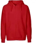 Neutral - Herren Kapuzensweatjacke - Organic Fairtrade Cotton O63301" - Red / S"