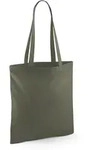 Westford Mill - Baumwoll Tragetasche mit langen Henkeln - Olive Green / 38 x 42 cm