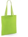 Westford Mill - Baumwoll Tragetasche mit langen Henkeln - Lime Green / 38 x 42 cm