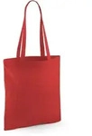 Westford Mill - Baumwoll Tragetasche mit langen Henkeln - Bright Red / 38 x 42 cm