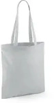 Westford Mill - Baumwoll Tragetasche mit langen Henkeln - Light Grey / 38 x 42 cm