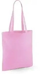 Westford Mill - Baumwoll Tragetasche mit langen Henkeln - Classic Pink / 38 x...