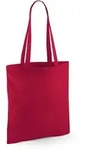Westford Mill - Baumwoll Tragetasche mit langen Henkeln - Classic Red / 38 x 42...