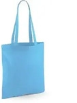 Westford Mill - Baumwoll Tragetasche mit langen Henkeln - Surf Blue / 38 x 42 cm