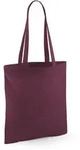 Westford Mill - Baumwoll Tragetasche mit langen Henkeln - Burgundy / 38 x 42 cm