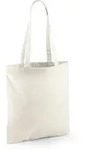 Westford Mill - Baumwoll Tragetasche mit langen Henkeln - Sand / 38 x 42 cm