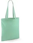 Westford Mill - Baumwoll Tragetasche mit langen Henkeln - Mint / 38 x 42 cm