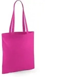 Westford Mill - Baumwoll Tragetasche mit langen Henkeln - Fuchsia / 38 x 42 cm