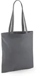 Westford Mill - Baumwoll Tragetasche mit langen Henkeln - Graphite Grey / 38 x 42 cm