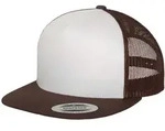 Flexfit - Classic Trucker Snapback Cap 6006W" - Brown/White/Brown / One Size"