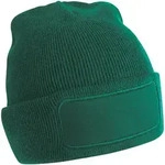 Beechfield - Winterstrickm&uuml;tze mit Patch - Bottle Green / One Size