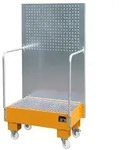 BAUER S&uuml;dlohn BAUER Fahrbare Auffangwanne LPW mit Lochplatte 2 x 60 l, Gelborange,