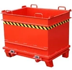 BAUER S&uuml;dlohn Baustoffcontainer f&uuml;r Stapler BC 1000, Feuerrot