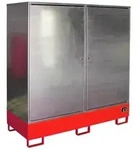 BAUER S&uuml;dlohn BAUER Gefahrstoffschrank GS-2 f&uuml;r 2 x 200 Liter Fass, Feuerrot,...