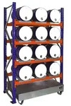 BAUER S&uuml;dlohn BAUER Fassregal mit Auffangwanne 12 x 60 l, Grundregal, 200 Liter