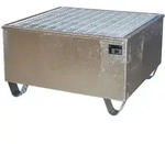 BAUER S&uuml;dlohn BAUER Auffangwanne AW-1/PE Kunststoff in Stahl 1 x 200 Liter,