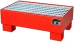 BAUER S&uuml;dlohn BAUER Auffangwanne Stahl 2 x 60 Liter Fass, Feuerrot, 61 Liter