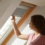 VELUX Verdunkelungs-Rollo Classic DBL C04 4204 Uni Grau