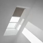 VELUX Verdunkelungs-Rollo Duo DFD UK04 4574S Nougat/Wei&szlig;, alu
