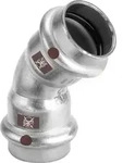 Viega Bogen Temponox 1726 22 mm, 45Grad, Stahl, nicht rostend, SC-Contur