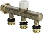 Viega Raxofix 5326.07 Verteiler 3 x 16 mm x 3/4 AG ,Siliziumbronze 645601