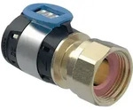Geberit &Uuml;bergang mit &Uuml;berwurfmutter FlowFit &Oslash; 20 mm, G 1, 90 Grad 620651001