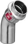 Viega Prestabo 1126.1 Bogen 45 Grad 18 mm IA ,Stahl unlegiert, verzinkt 558345