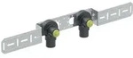 Geberit Anschlusswinkel FlowFit 90 Grad 2-Fach &Oslash; 20 mm x Rp 1/2, 597 mm, 90Grad,