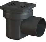 Kessel Kellerablauf DN 100, aus PP, Schlitzrost Kunststoff, schwarz
