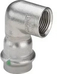 Viega Sanpress Inox 2314.2 &Uuml;bergangswinkel 90 Grad 15 x 1/2 IG ,Edelstahl...