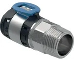 Geberit &Uuml;bergang FlowFit mit Au&szlig;engewinde Edelstahl &Oslash; 20 mm, R 1/2 619700001