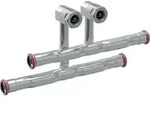 Geberit Mapress C-Stahl Set Anschluss-T-St&uuml;cke f&uuml;r Vor- und R&uuml;cklauf, mit