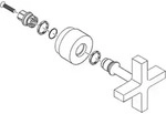 hansgrohe Kreuzgriff Axor Citterio 3-Loch Waschtischarmatur Wandversion chrom