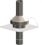 ATEC M&uuml;ndungs-Set PolyTop DN 80, 330 x 330 mm, Edelstahl