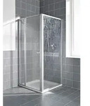 Kermi Nova 2000 Seitenwand TWD 800 x 1850 mm Kunstglas Kerolan Fontana Silber