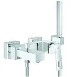 GROHE Wannen-Einhebelmischer Eurocube 1/2"", mit Brausegarnitur, Wandmontage, chrom