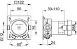 KEUCO Grundk&ouml;rper IXMO Einbautiefe 80-110mm, f&uuml;r UP-Brause-Einhebelmischer
