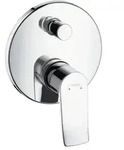 hansgrohe Metris Einhebel-Wannenmischer Unterputz, Rosette rund, chrom