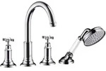 hansgrohe Fertigmontageset Axor Montreux DN 15, chrom, 4-Loch-Armatur,