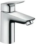 hansgrohe Waschtisch-Einhebelmischer 100 Logis mit Metall Zugstangen-Ablaufgarnitur,