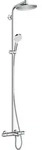 Hansgrohe Showerpipe Crometta S 240 1jet, &Oslash; 240 mm, f&uuml;r Badewanne, mit Thermostat,