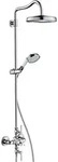 hansgrohe Showerpipe Axor Montreux DN 15, chrom, mit Thermostat, 1jet Kopfbrause