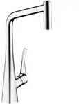 hansgrohe Metris M71 Einhebel-K&uuml;chenmischer 320, Ausziehbrause, 2jet chrom,