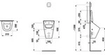 Laufen Absaug-Urinal VILA we, o Fl., Zu-/Abl. verdeckt, f&uuml;r Deckel