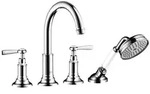 hansgrohe Fertigmontageset Axor Montreux DN 15, chrom, 4-Loch-Armatur,