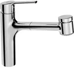 HANSA Sp&uuml;ltisch-Einhebelmischer HANSARONDA Ausziehbrause, Druckumsteller,